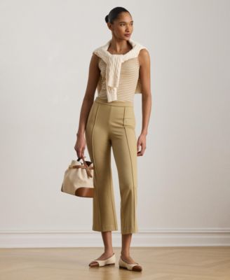 Women's Mid-Rise Flare Ankle-Length Pants