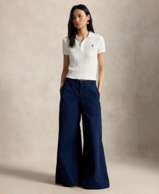 Women's Slim Fit Ribbed Collar Cropped Sweater