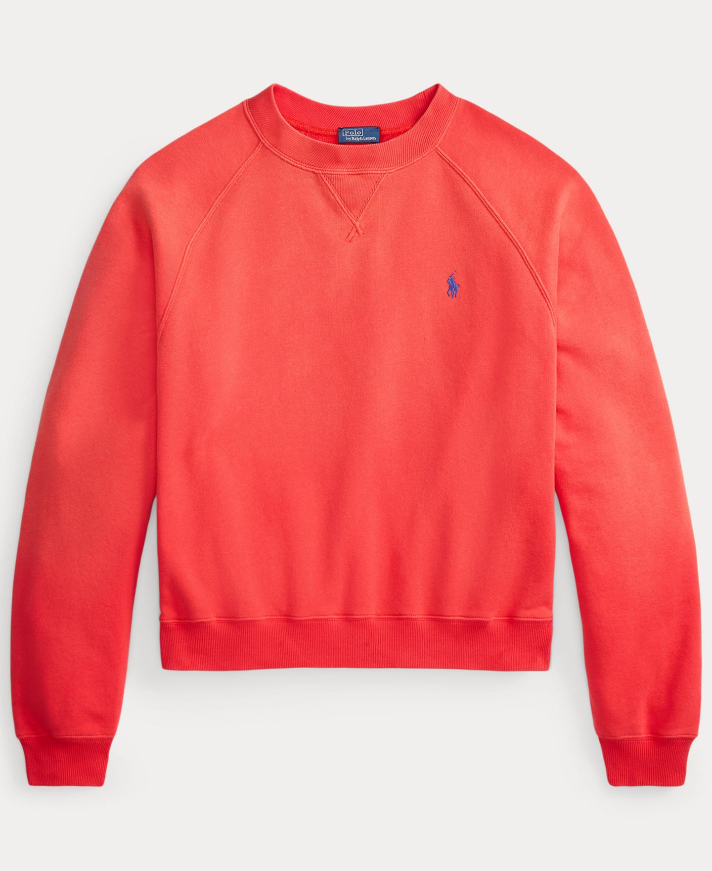 Женский свитшот Polo Ralph Lauren Lightweight Fleece Crew Neck, цвет: Bright Hibiscus — фото 5