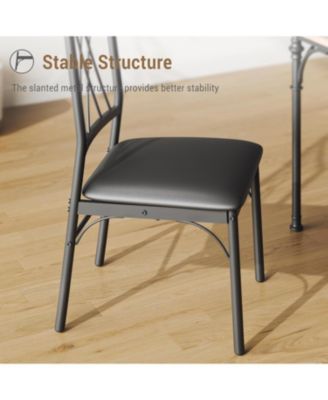 Dining Table Set for 4 Kitchen Table Set with Upholstered Bench Dining Room Table Set for 4-6 with Cozy Cushion 3 Piece Dining Table Set