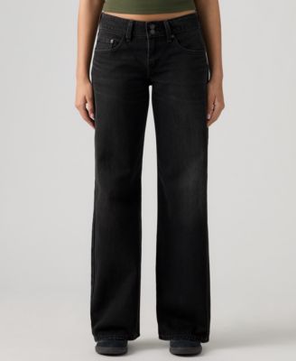 Women's Super-Low Double-Button Relaxed-Fit Denim Jean