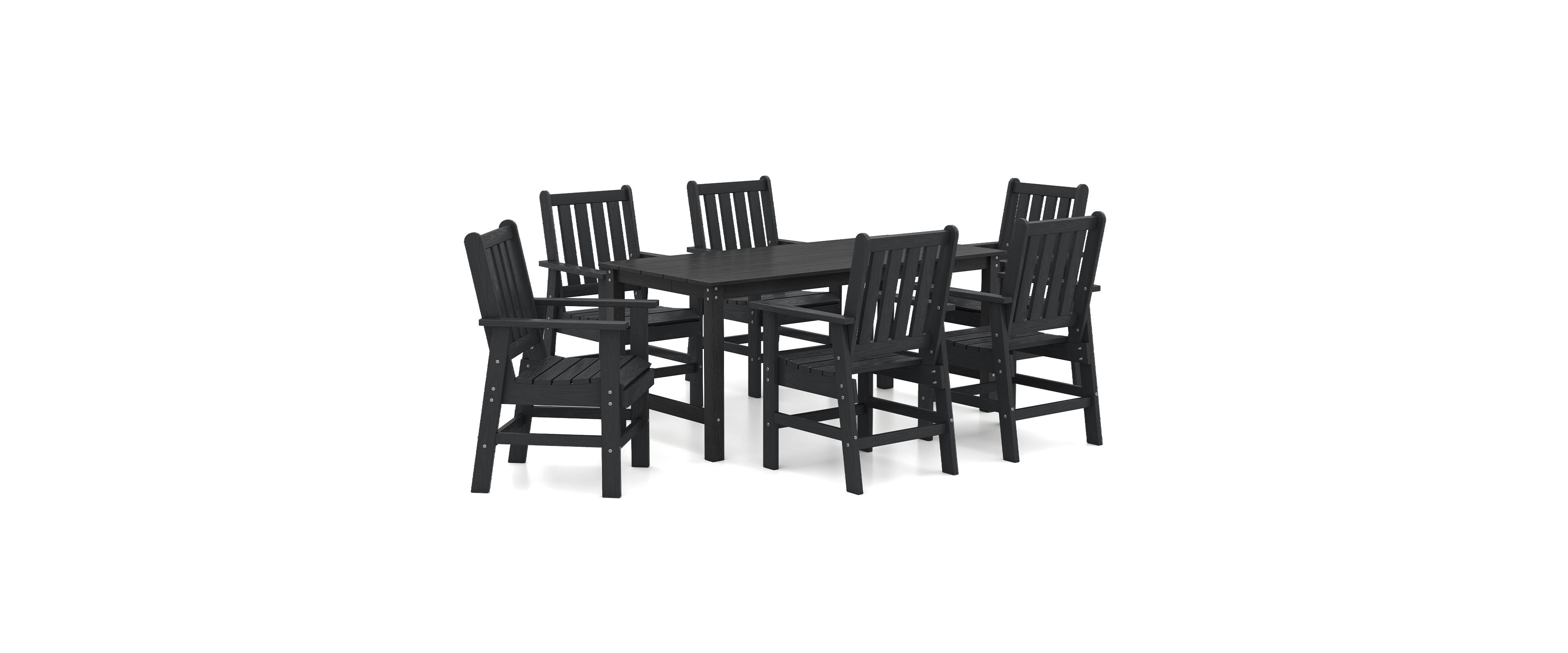 Gymax 7 Pieces Patio Dining Set Outdoor Hdpe Weather Resistant Table & Chairs