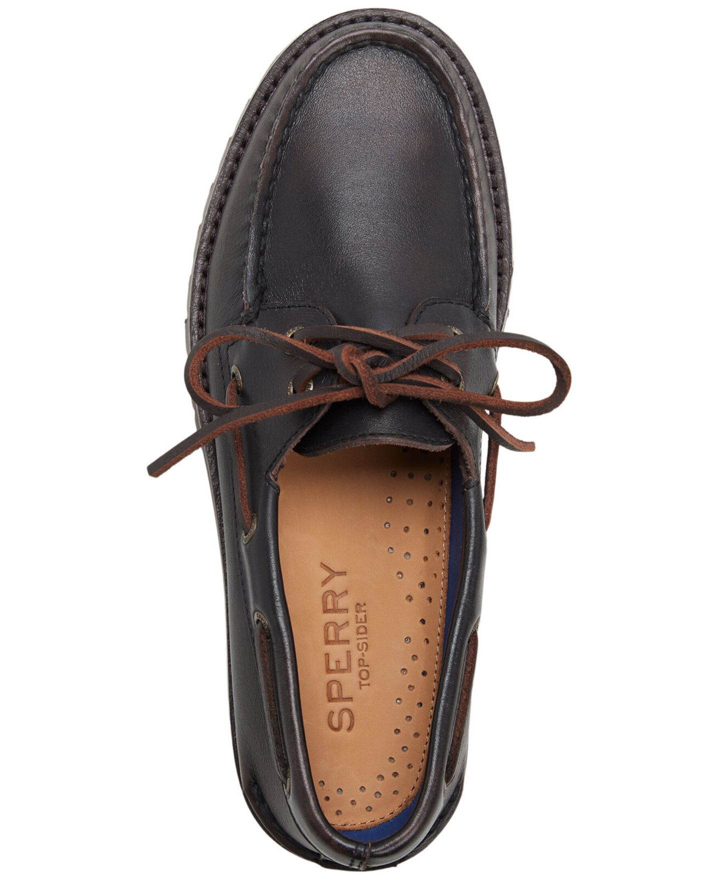 Женские топсайдеры-слипоны Sperry Authentic Original с рифлёной подошвой, цвет: Чёрный — фото 4