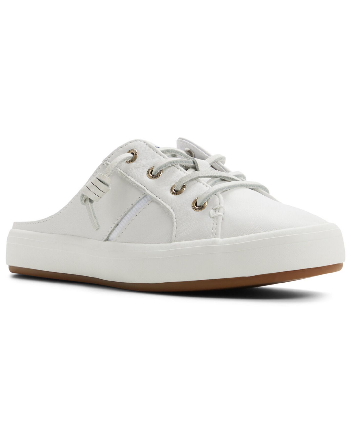 Женские кроссовки Sperry Crest Vibe Lace-Up Mule, цвет: Гладкий белый — фото 1