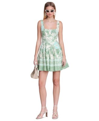 Women's Printed Bustier Mini Dress 