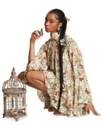 Women’s High Neck Ruffle Mini Dress