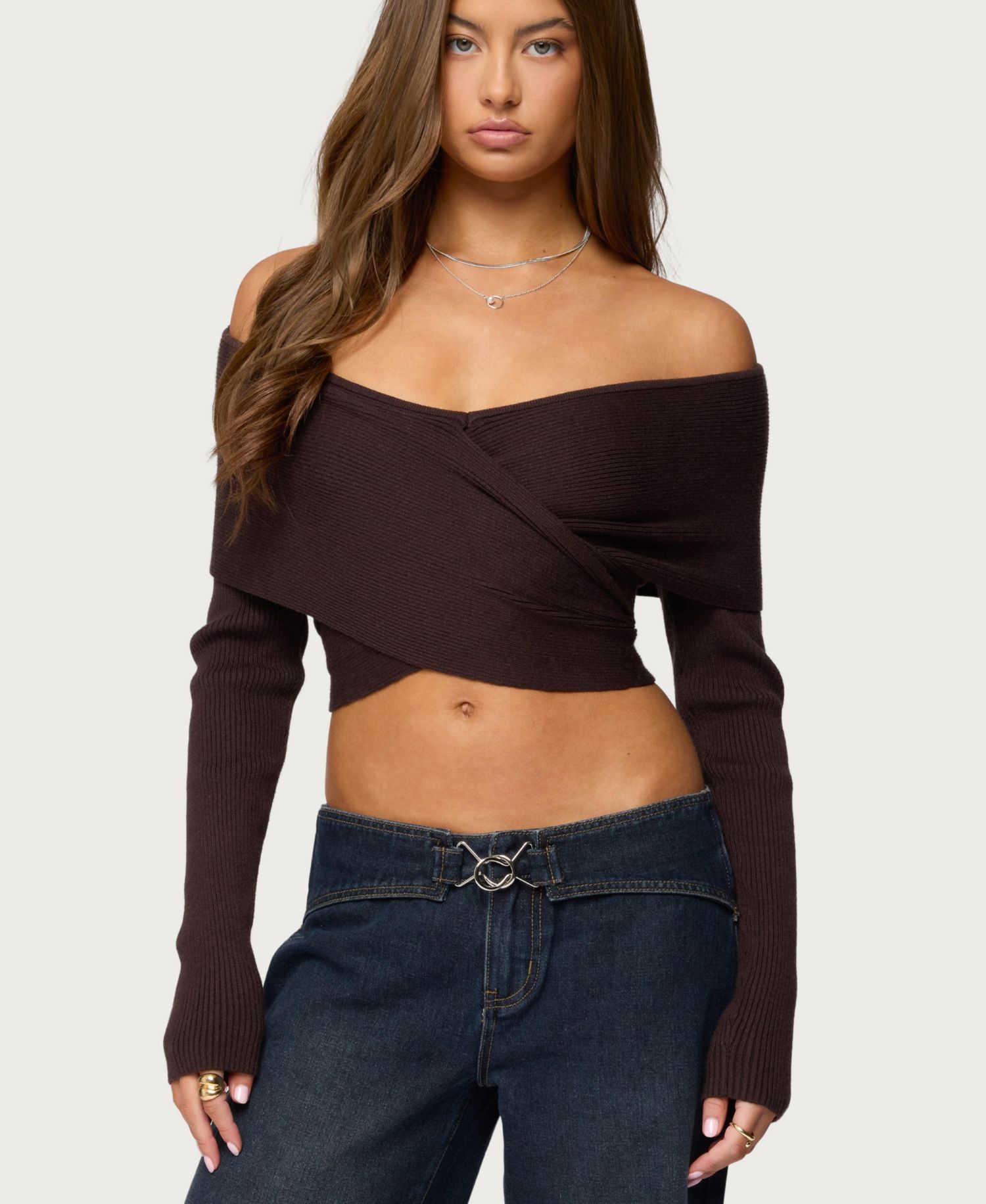 Women's Paulina Off Shoulder Wrap Sweater