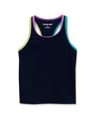 Girls Chlorine Resistant Racer Back Tankini Swim Top