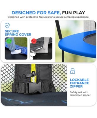 “Outdoor Trampoline with Enclosure Net & Ladder, Heavy Duty Trampoline for Kids & Adults (8–14 FT)”