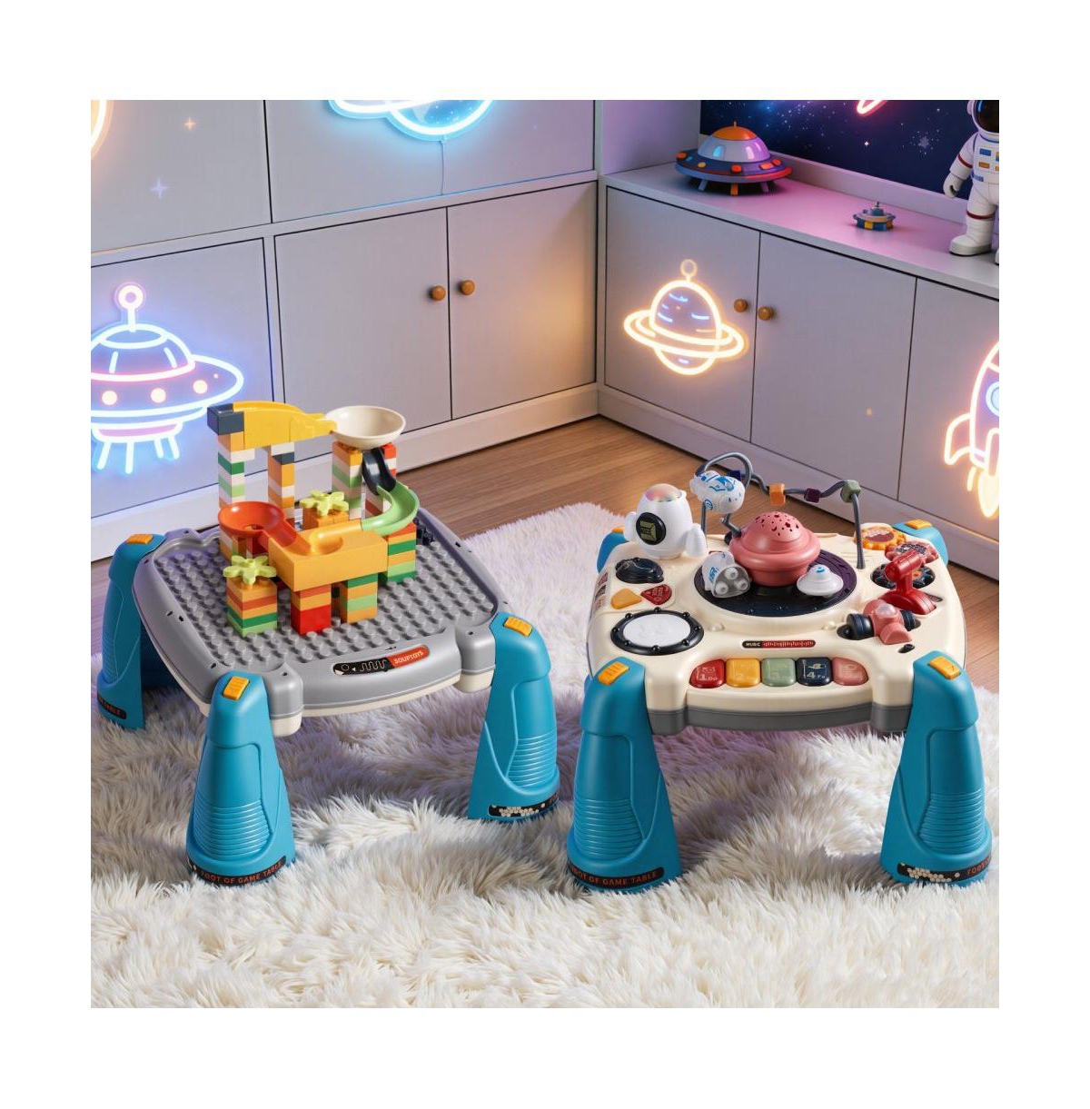 Slickblue Baby Spacecraft Activity Table for 6+ Months with Music & Lights