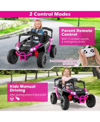 12V Kids Ride On Car UTV Electric Vehicle with LED Lights Music and Horn-Hot