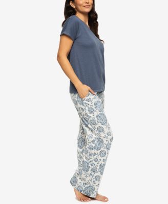Women's Josephine V-Neck T-Shirt and Pants Pajama Set Style 900870