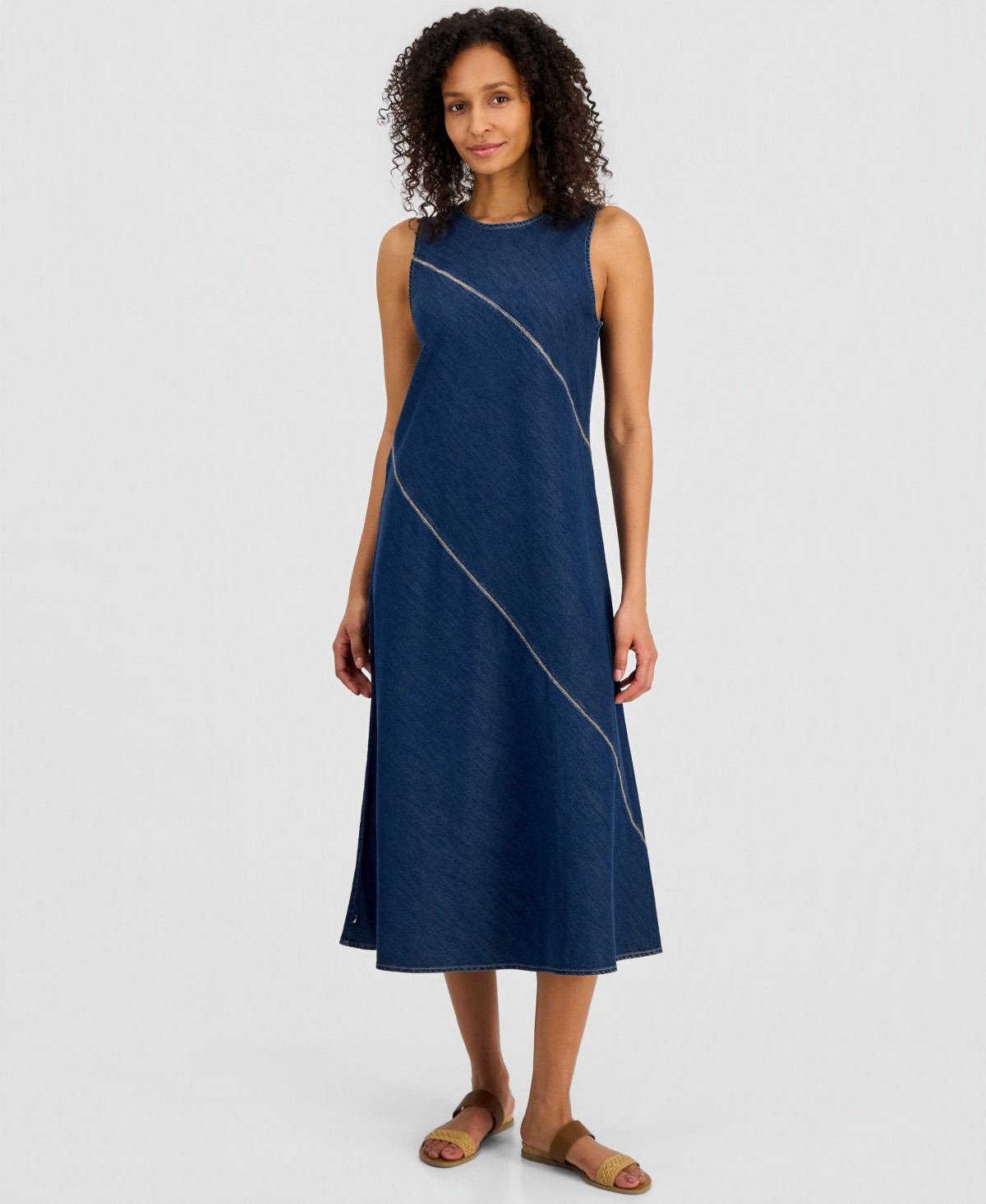Женские платья Nautica Women's Asymmetrical Denim Midi Dress — фото 1