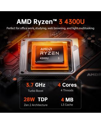 K1 AMD Ryzen3 4300U Mini PC,16GB RAM+512GB SSD