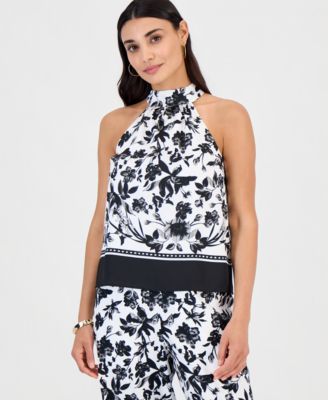 Petite Printed Halter Top