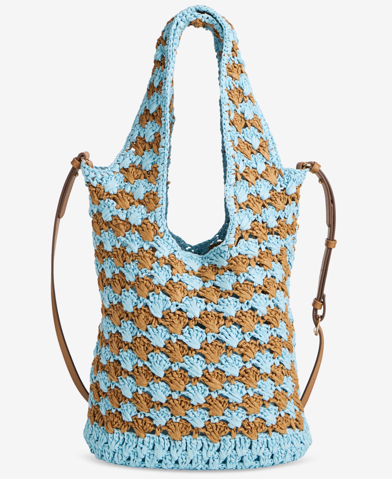 Drawstring Straw Handle Mini Tote