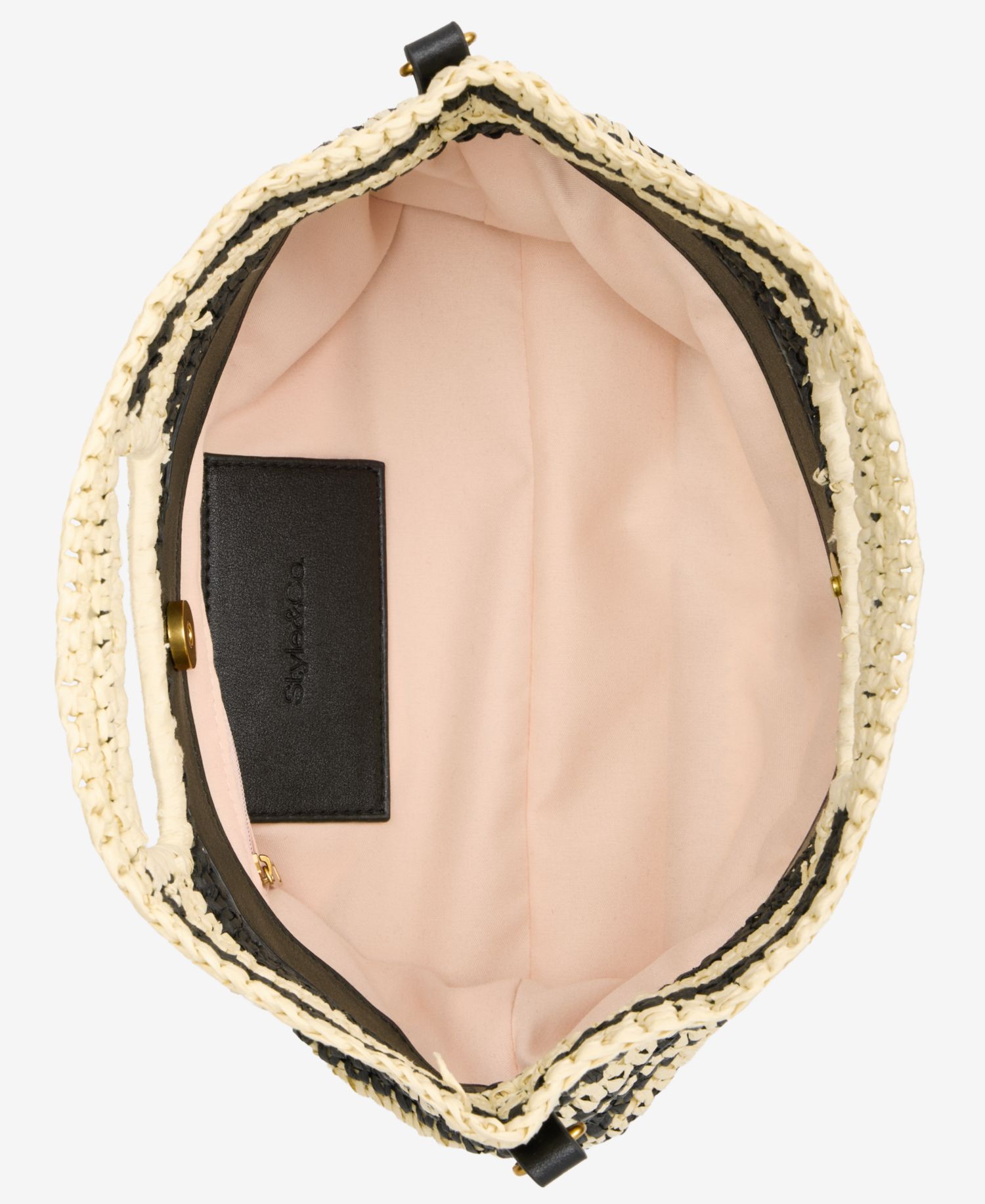 Striped Straw Clutch Bag