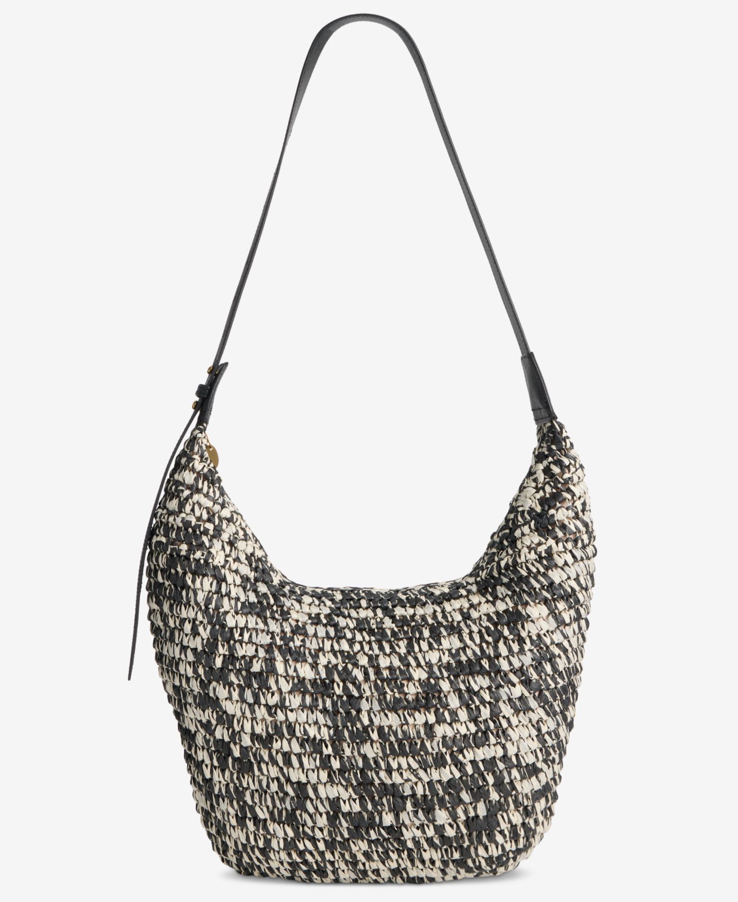Женская сумка Style & Co Straw Hobo, цвет: Чёрный / Натуральный — фото 1