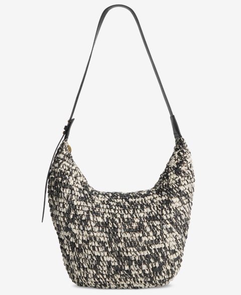 Женская сумка Style & Co Straw Hobo, цвет: Чёрный / Натуральный