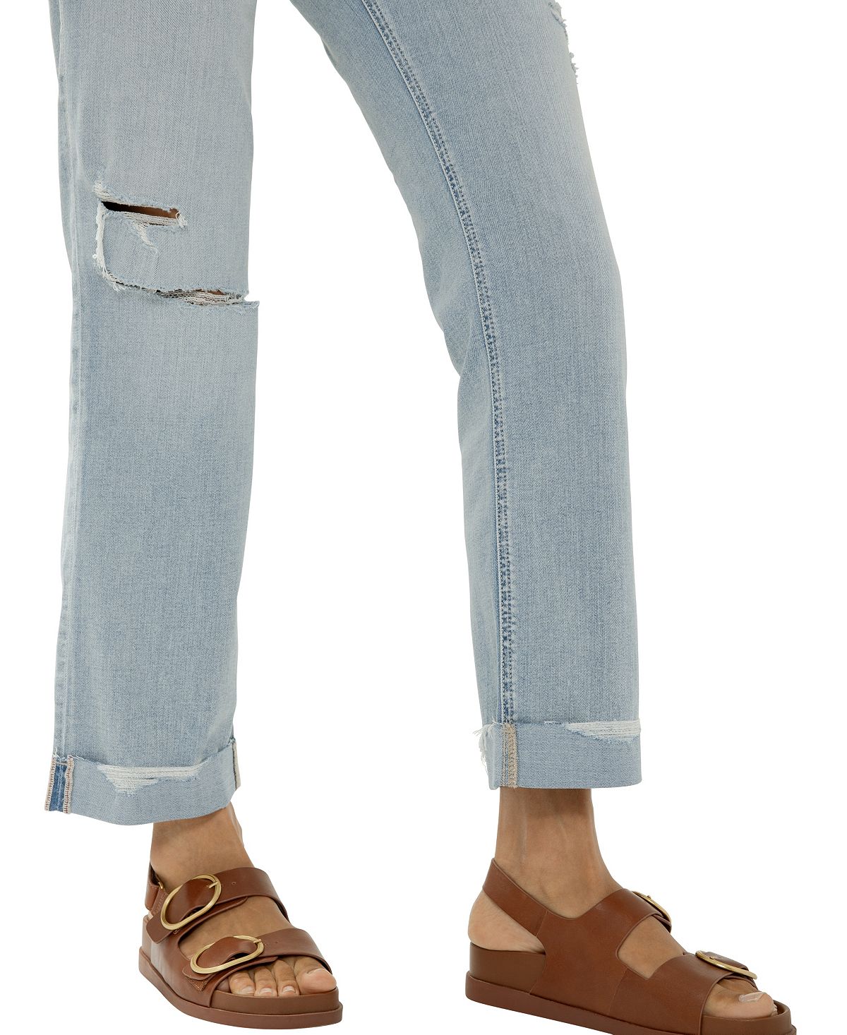 Silver Jeans Co. Women's Chelsea Mid-Rise Straight Leg Luxe Stretch Jeans view 3 — MAYCSS fashion products