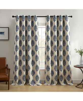Navara Medallion Room Darkening Window Curtain