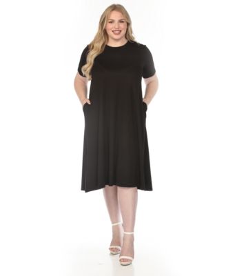 Plus Size Crew Neck T-Shirt Dress