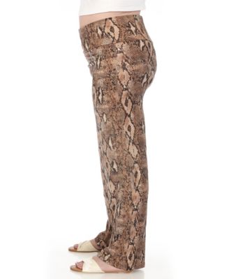 Plus Size High-Waist Floral Wide-Leg Pants