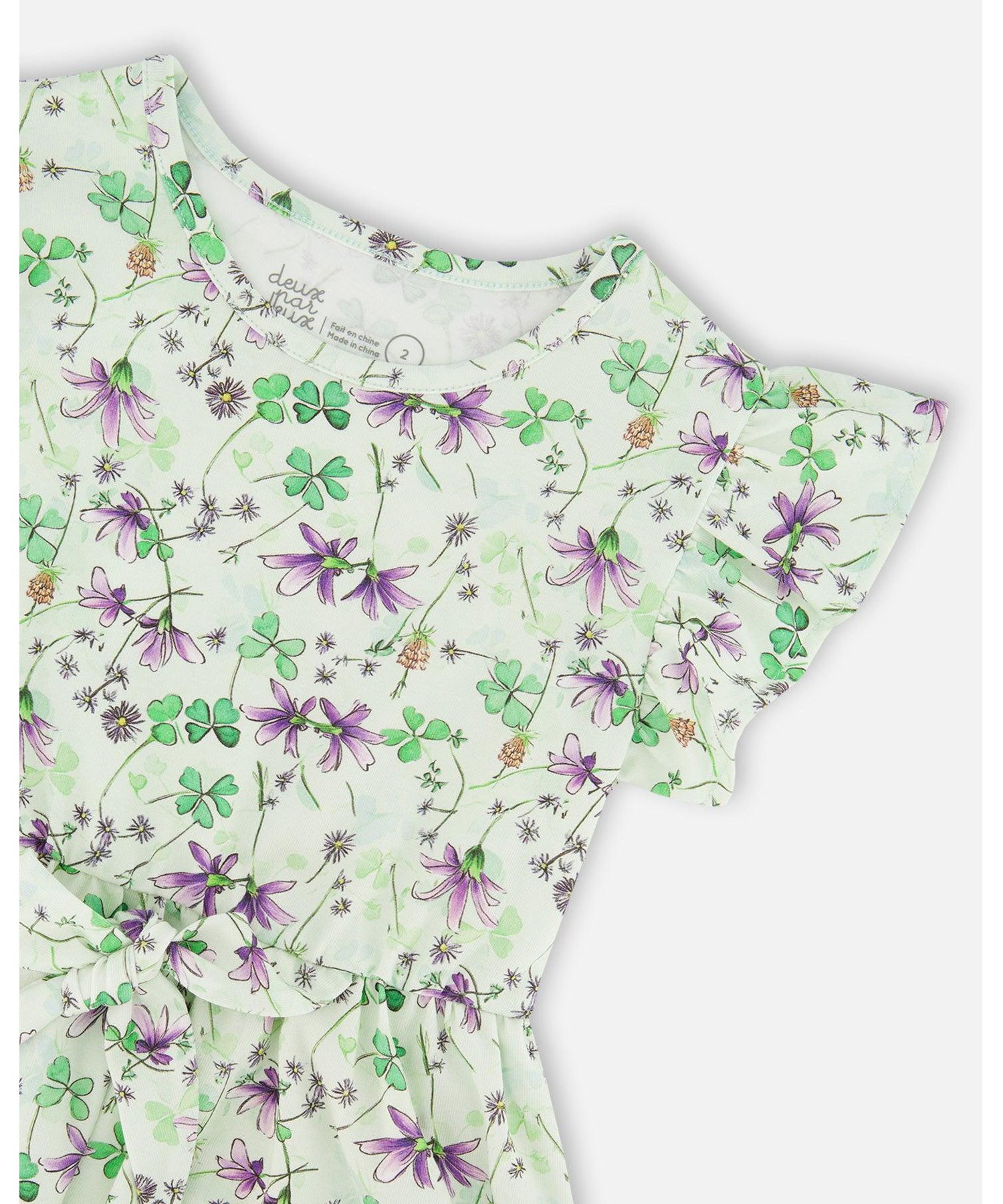 Girl Jersey Dress Printed Flowers - Child