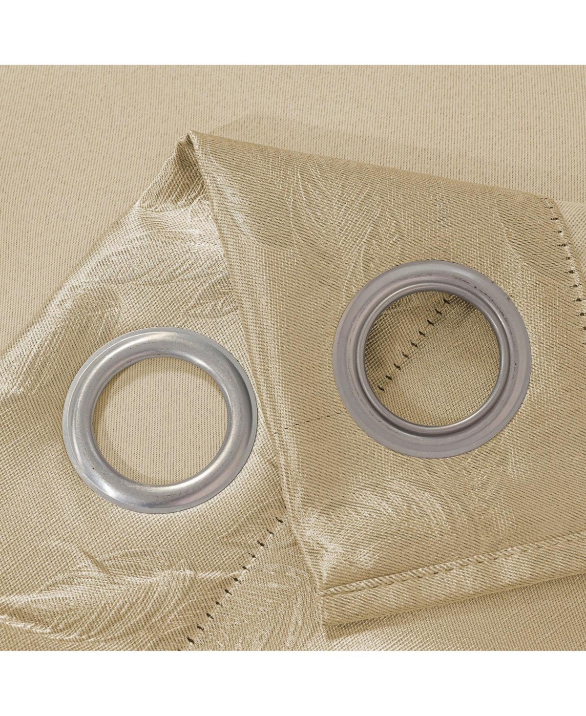 Olivia Gray 100% Polyester 200 Gsm Arlo Embossed Blackout Grommet Curtain Panel