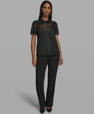 Women's Short-Sleeve Woven Blouse