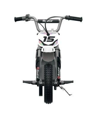 MX400 Dirt Rocket Electric Motocross Motorcycle Bikes, 1 White & 1 Green