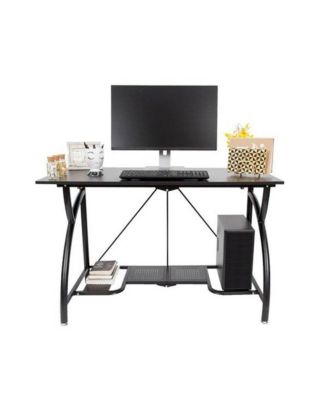 Multi Purpose Folding Wooden Office Computer Furniture Table Desk, Black