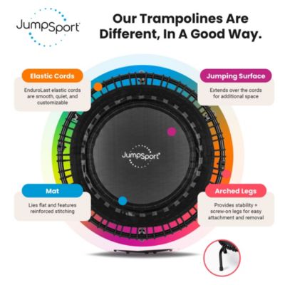 350f Indoor Lightweight 39-Inch Folding Fitness Trampoline, Black