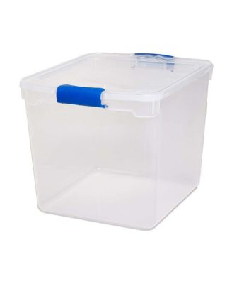 31 Quart Heavy Duty Clear Plastic Stackable Storage Containers, 12 Pack