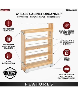 6'' Pullout Kitchen Cabinet Organizer Soft-close, 448-BCSC-5C