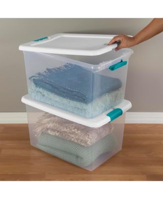 Sterilite 106 Quart Plastic Storage Container (4 Pack) and 64 Quart Box (6 Pack)