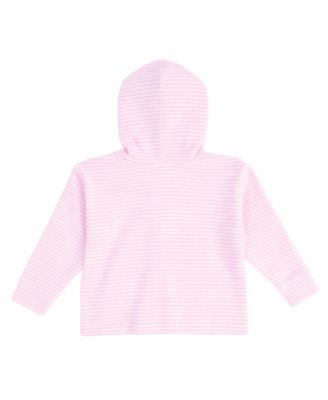 Toddler Girls Stripe Terry Hoodie with Flower