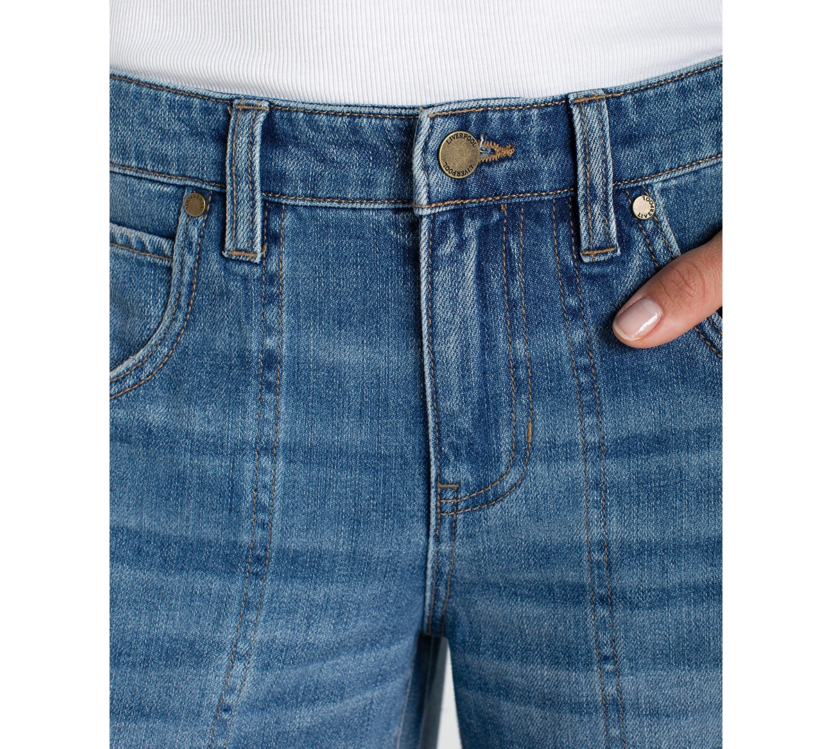 Liverpool Los Angeles Women's Stride Wide-Leg Utility Jeans