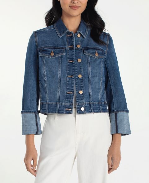 Женские куртки Liverpool Los Angeles Women's Collared Trucker Jacket