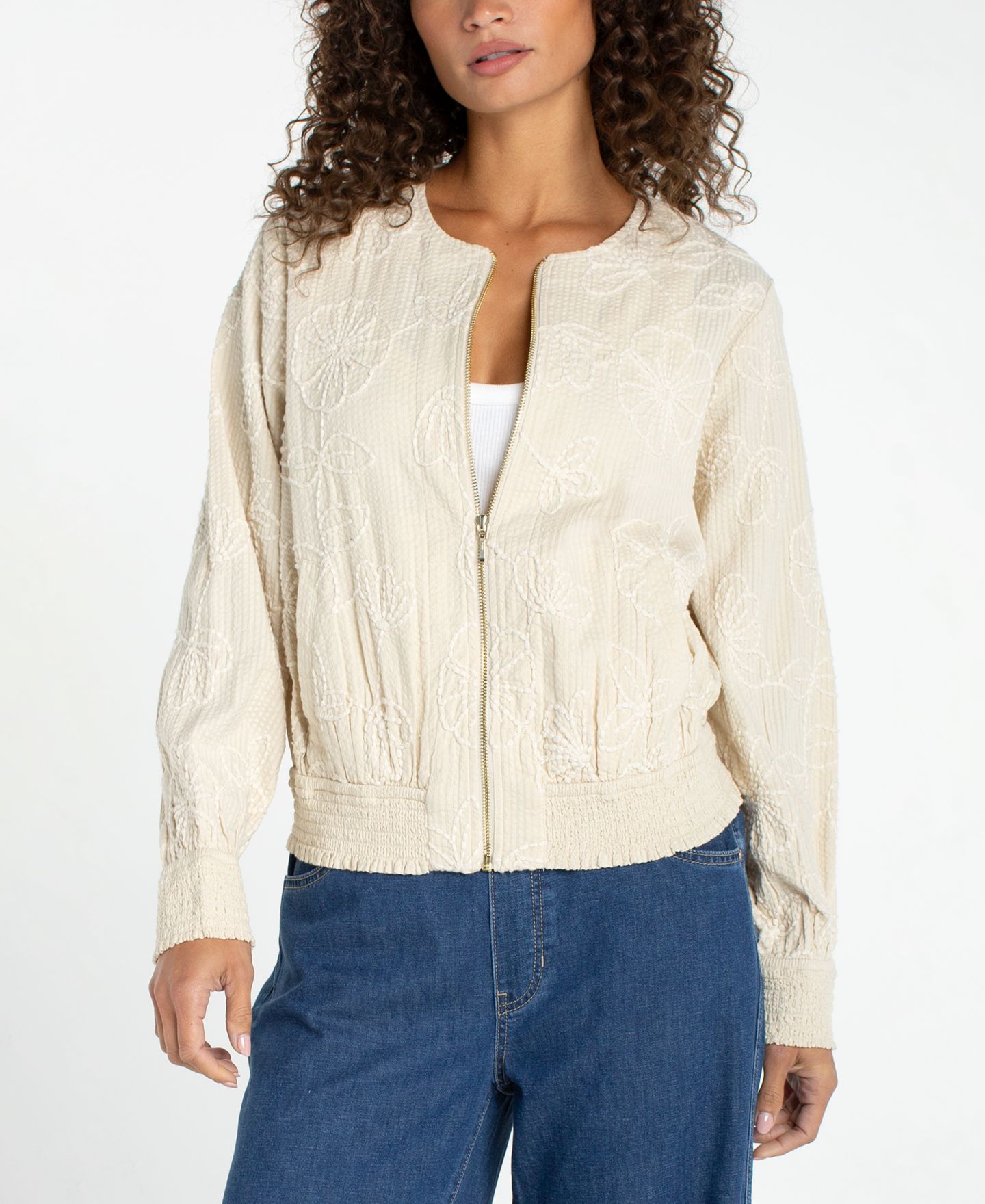 Женская куртка Liverpool Los Angeles Collarless Long-Sleeve Bomber — фото 1
