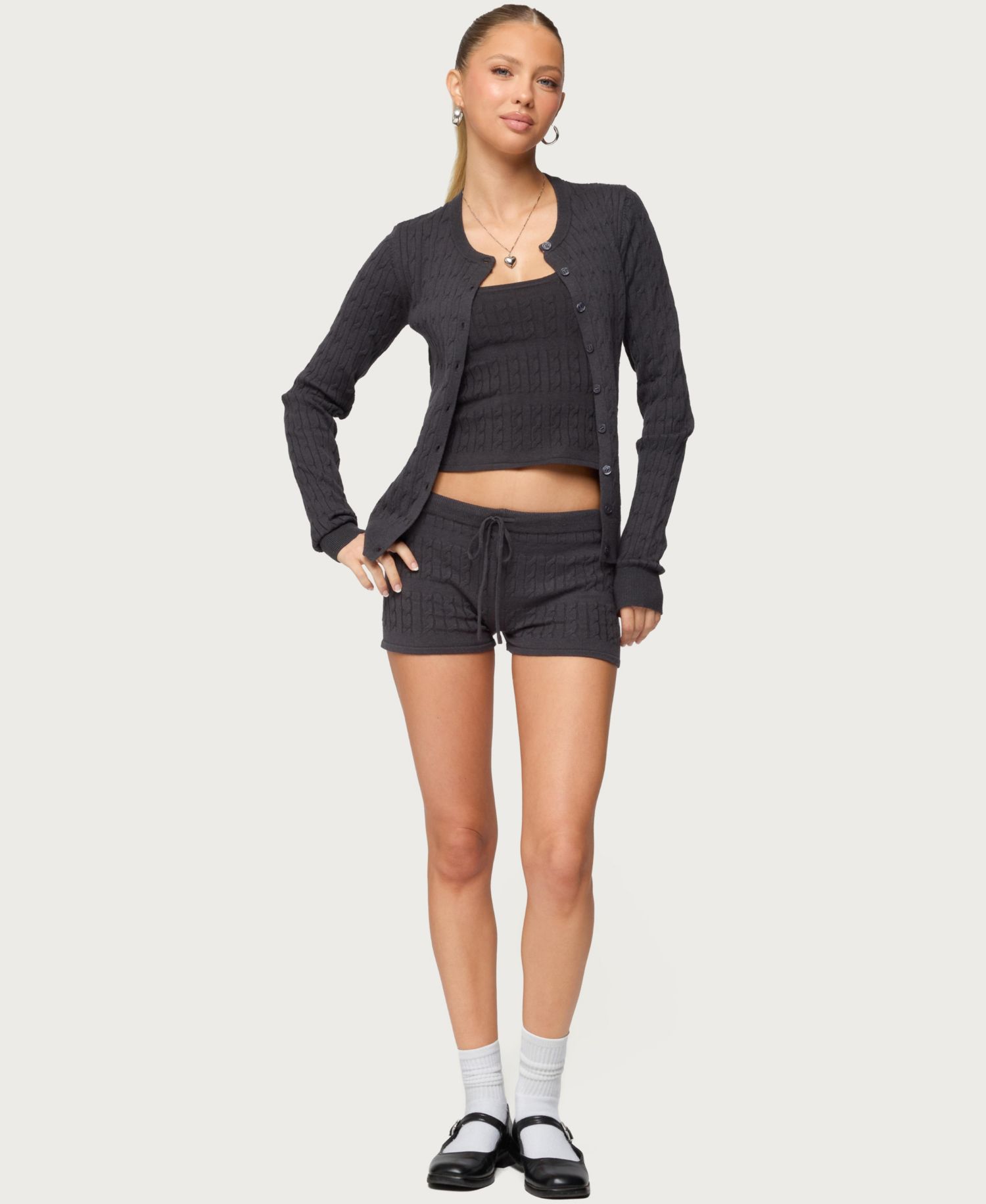 Women's Nella Cable Knit Button Up Cardigan