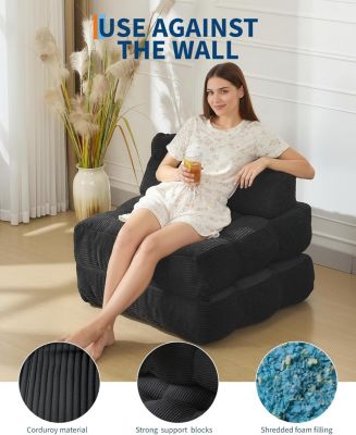 Folding Sofa Bed,Convertible Sleeper Chair with Pillows & Portable Fold Out Chair Bed Boneless Couch,Sofa Lounge for Living Room