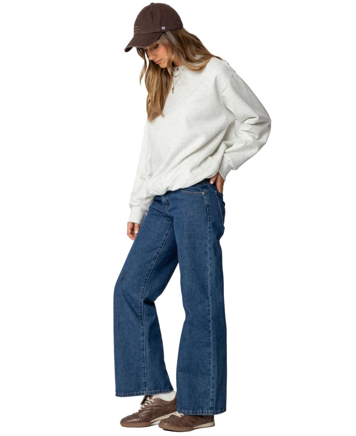 Женская толстовка Edikted Laurey Oversized Sweatshirt, цвет: Серый меланжевый — фото 5