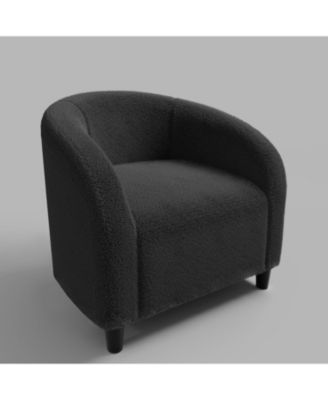 Accent Chair Barrel Boucle Chair Club Chair Sherpa Armchair Suitable for Living Room Bedroom Reception Room Office