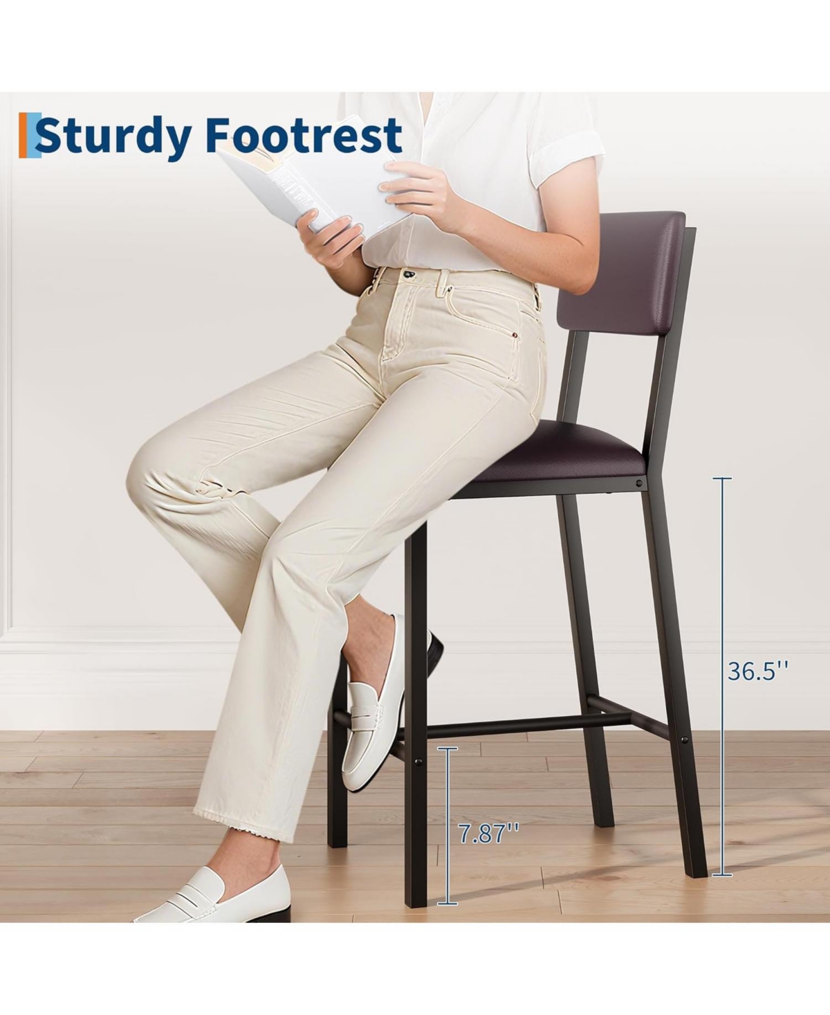 gaomon Dining Table Set for 2 w/Counter Height Table and 2 Upholstered Bar Stools 3-Piece Kitchen Table Set.