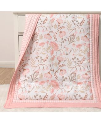 Crib Bedding Set for Baby Girls, Whimsical Floral, 3 Pieces