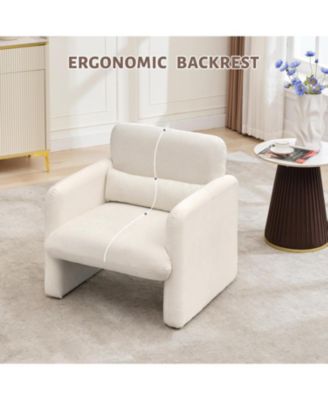 Chenille Upholstered Modern Accent Armchair