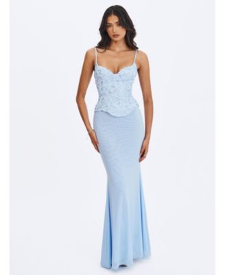 Women's Aurielle Sweetheart Mermaid Peplum Maxi Dress