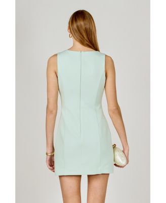 Women's Bow Slit Mini Dress