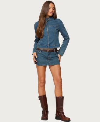 Women's Josiee Stretchy Denim Moto Jacket